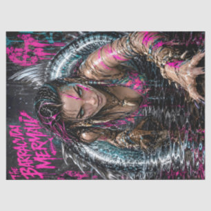 Barracuda Mermaid Gothic Decoupage Tissue Paper