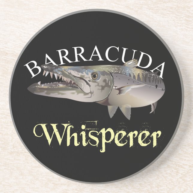 Barracuda Whisperer Dark Coloured Coaster (Front)