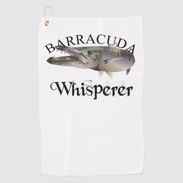 Barracuda Whisperer Light Coloured Fishing Towel (Front)