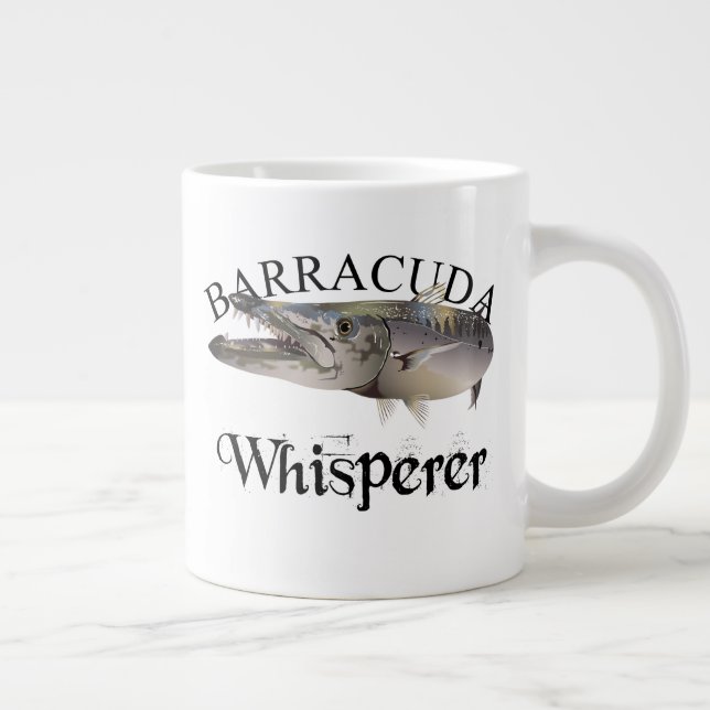 Barracuda Whisperer Light Coloured Large Coffee Mug (Right)