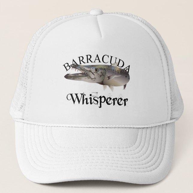 Barracuda Whisperer Light Coloured Trucker Hat (Front)