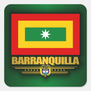 Barranquilla Flag Square Sticker