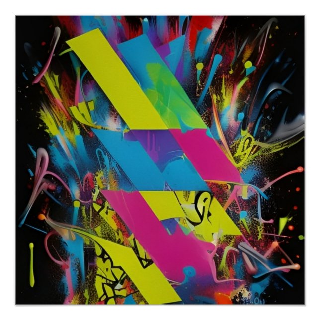 Barras y Explosión de Color Poster (Front)