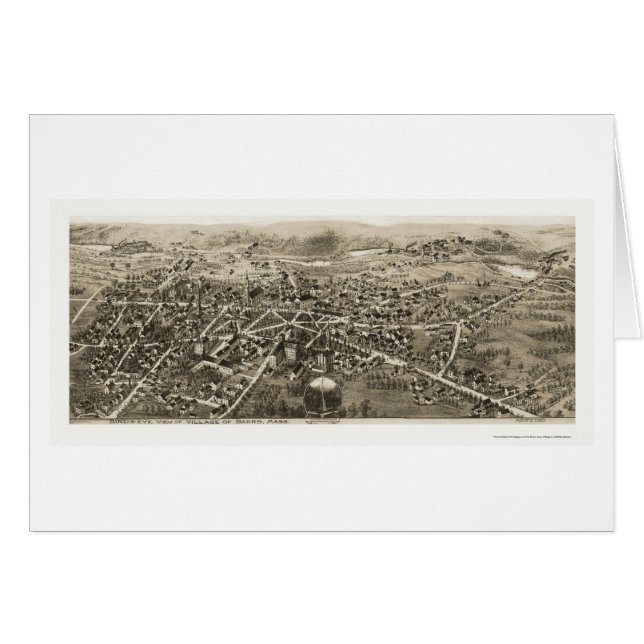 Barre, MA Panoramic Map - 1870s (Front Horizontal)