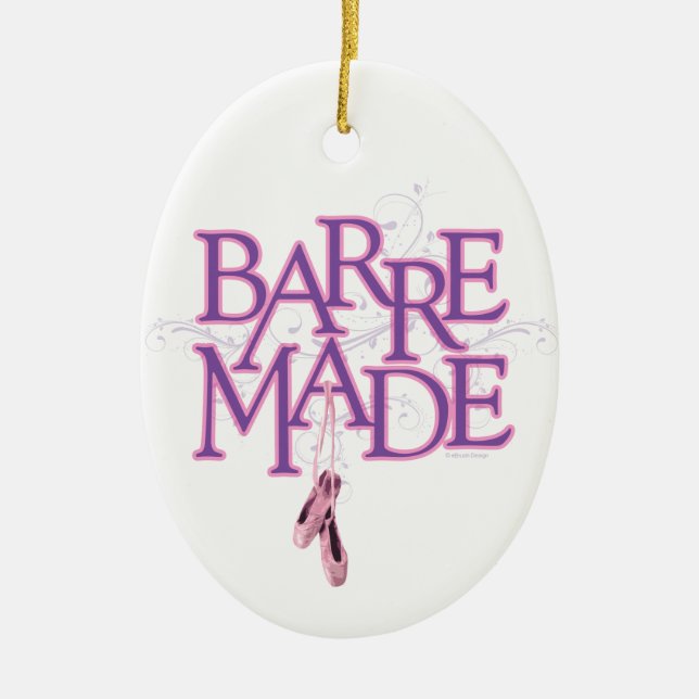 Barre Made (Dancer) Ceramic Tree Decoration (Front)