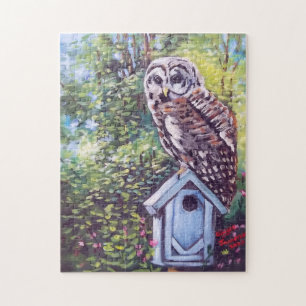 BARRED OWL AND BIRDHOUSE PUZZLES