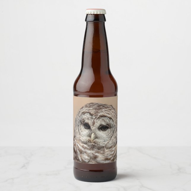 Barred Owl Beer Bottle Label (Front)