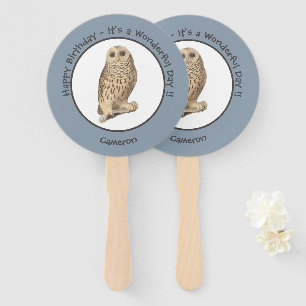 Barred Owl - Birthday or Other Party Themed Event Hand Fan