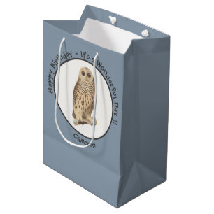 Barred Owl - Birthday or Other Party Themed Event Medium Gift Bag