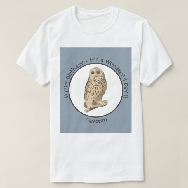 Barred Owl - Birthday or Other Party Themed Event T-Shirt (Design Front)