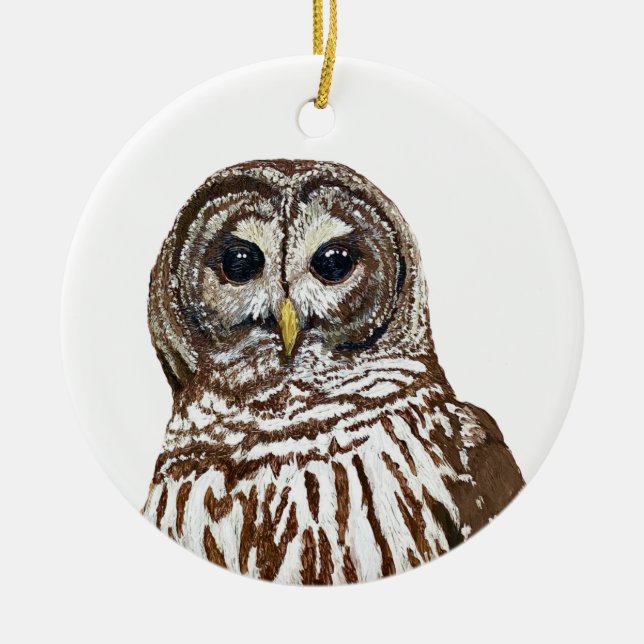 Barred Owl Christmas 2022 Ornament (Front)