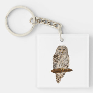 Barred Owl Key Ring