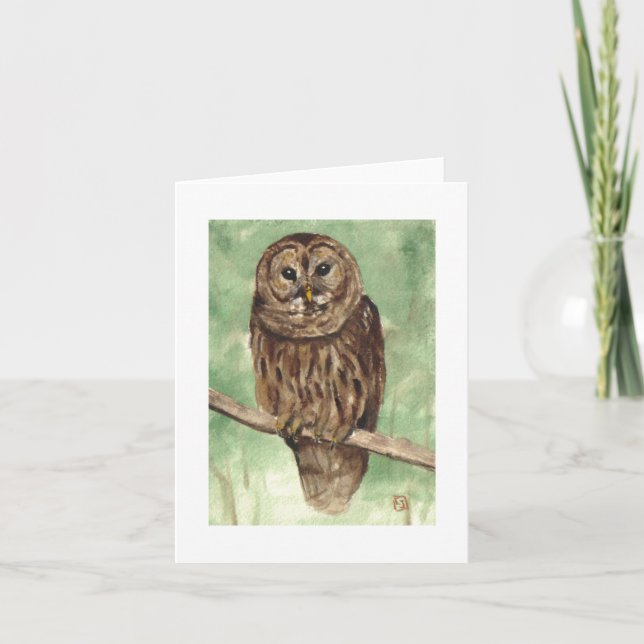 Barred Owl Note Card (Front)
