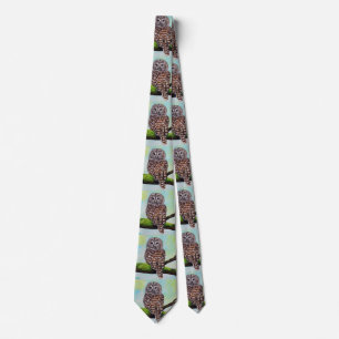 Barred Owl Painting Tie