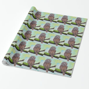 Barred Owl Painting Wrapping Paper
