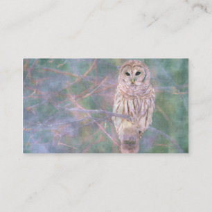 Barred Owl Pastel Oilpainting Business Card