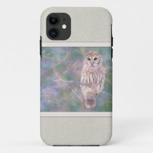 Barred Owl Pastel Oilpainting iPhone 11 Case