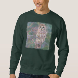 Barred Owl Pastel Oilpainting Sweatshirt