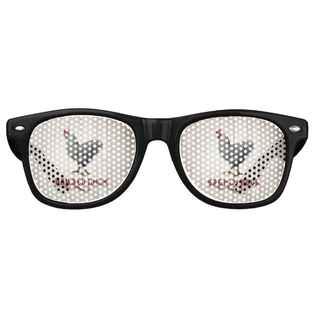 Barred Rock Chicken Retro Sunglasses (Front)