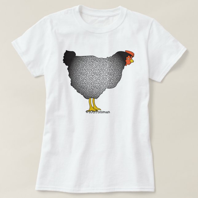 Barred Rock chicken Shirt (Design Front)