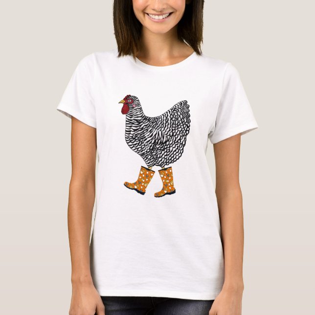 Barred Rock with Sloggers Products T-Shirt (Front)
