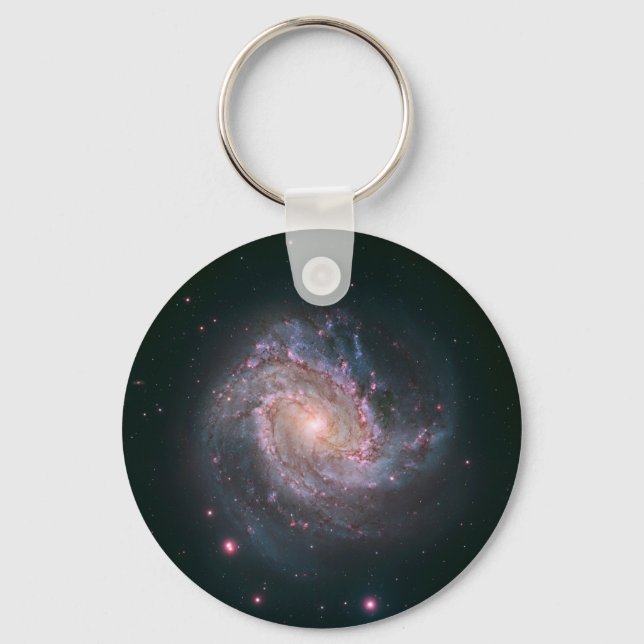 Barred Spiral Galaxy Messier 83. 2 Key Ring (Front)