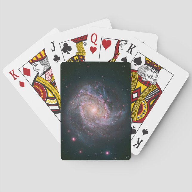 Barred Spiral Galaxy Messier 83. 2 Playing Cards (Back)