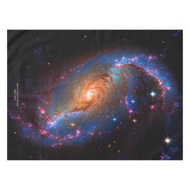 Barred Spiral Galaxy NGC 1672 Tablecloth (Front (Horizontal))