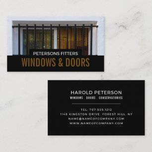 Barred Window, Window & Door Fitter Company Business Card