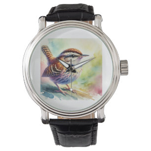Barred Wren Warbler 080824AREF114 - Watercolor Watch