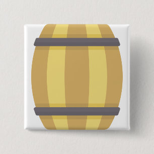 Barrel 15 Cm Square Badge