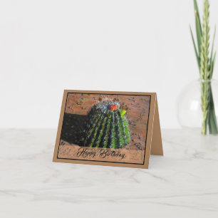 Barrel Cactus Folded Greeting Card