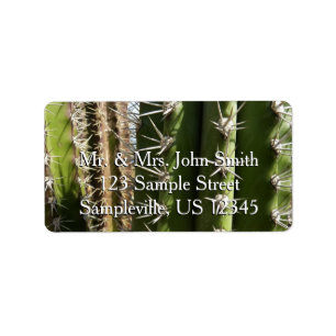 Barrel Cactus II Desert Nature Photo Label