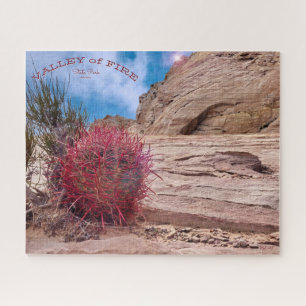 Barrel Cactus, Valley of Fire State Park, Nevada Jigsaw Puzzle