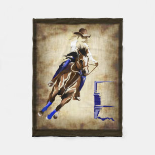 BARREL HORSE FLEECE BLANKET