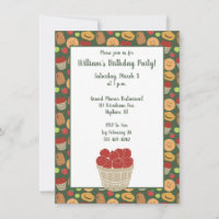 Barrel of Apples Apple Picking Pattern Party