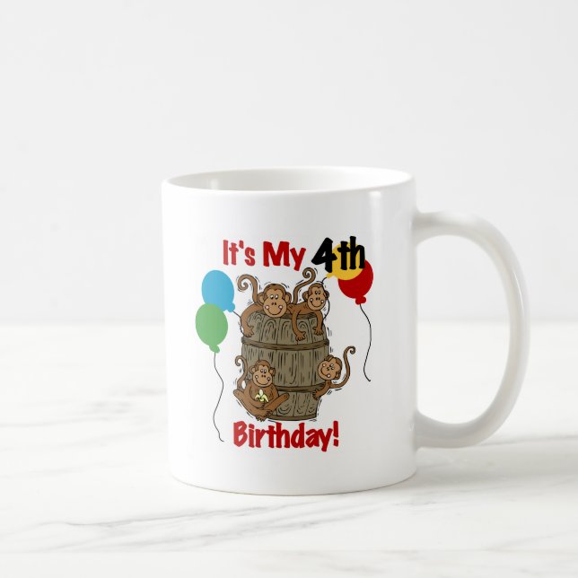 Barrel of Monkeys 4th Birthday Coffee Mug (Right)