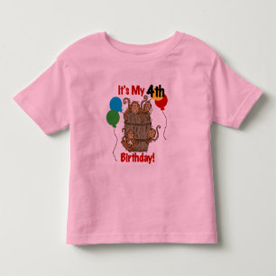 Barrel of Monkeys 4th Birthday Toddler T-Shirt