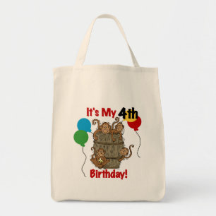 Barrel of Monkeys 4th Birthday Tote Bag