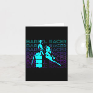 Barrel Racer Barrel Racing Horseback Riding Barrel Card