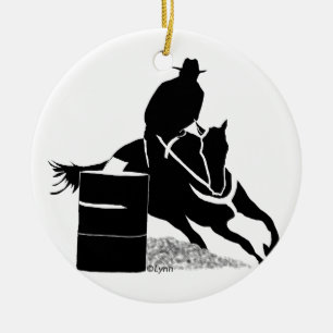 Barrel Racer Ceramic Tree Decoration