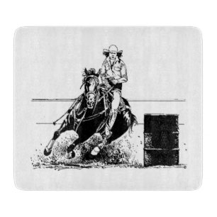 Barrel Racer Cutting Board