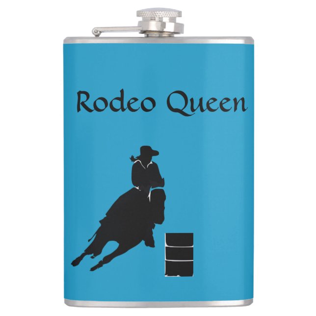 Barrel racer  hip flask (Front)