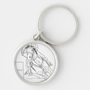 Barrel Racer Key Ring
