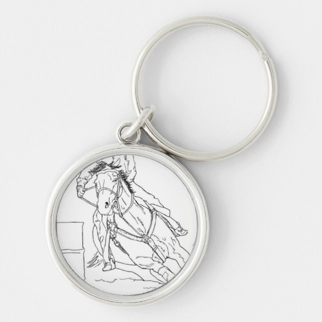 Barrel Racer Key Ring (Front)
