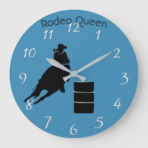Barrel Racer Large Clock
