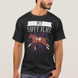 Barrel Racer My Happy Place Horse Riding T-Shirt