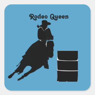 Barrel Racer Square Sticker