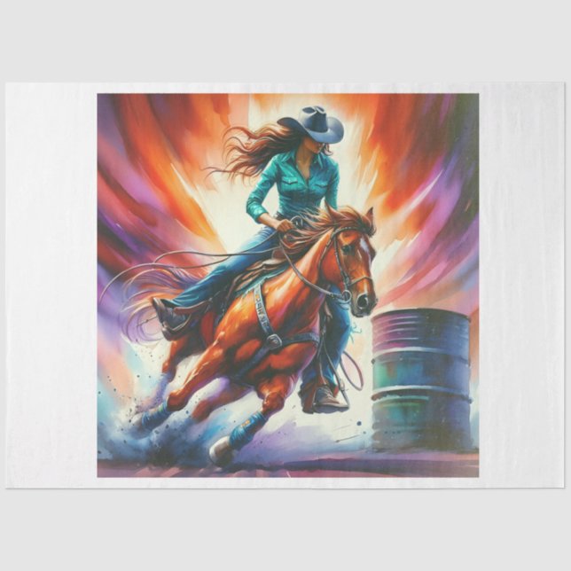 Barrel Racer Tissue Paper (Front)