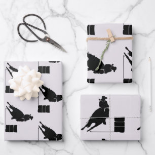 Barrel Racer Wrapping Paper Sheet